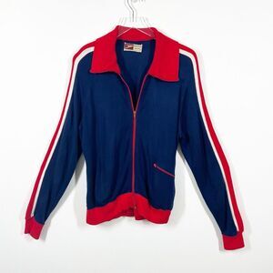 White Stag Speedo in Japan Vintage 70s Red Blue Mens Size Small Full Zip Jacket